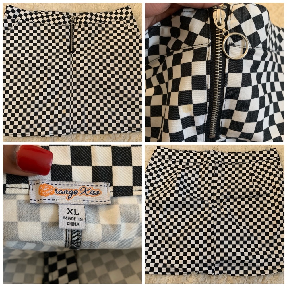 🖤Checkered Mini Skirt🤍